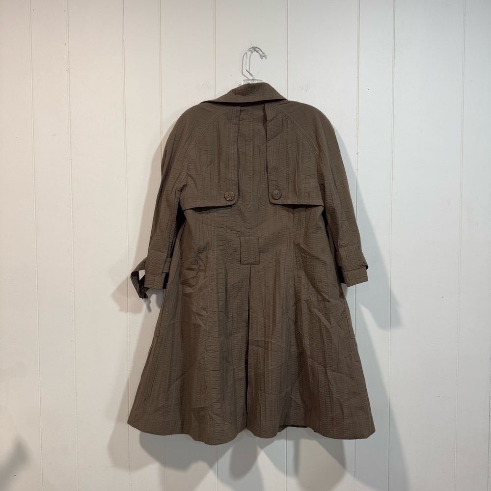 People Like Frank Women's Brown Double-Breasted Trench Coat - Picture 2 of 5